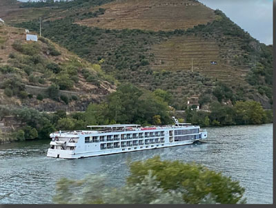 A boat on a river