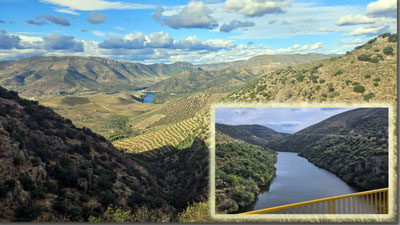 A river flowing through a valley